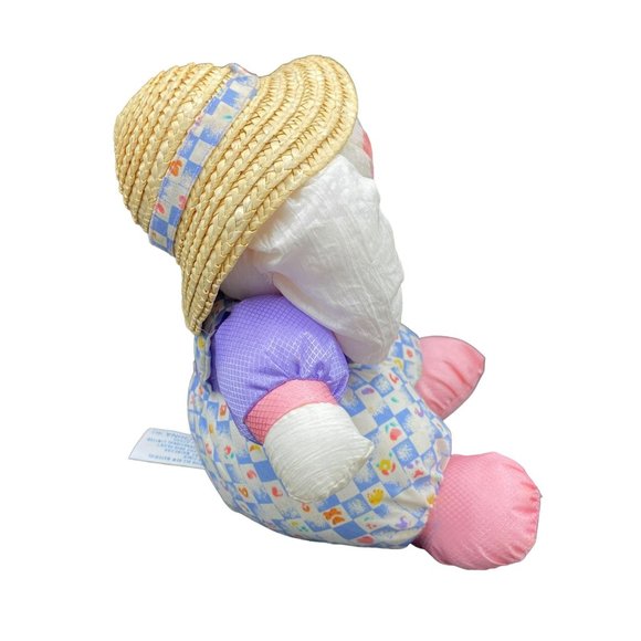 Vintage DanDee Bunny Rabbit Purple , Pink Pastels Parachute Nylon Puffalump - Picture 3 of 6